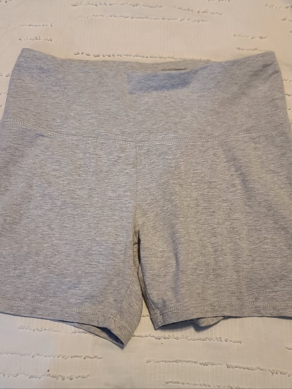 RBX Women's Gray Solid Knit Stretch Athletic Shorts M